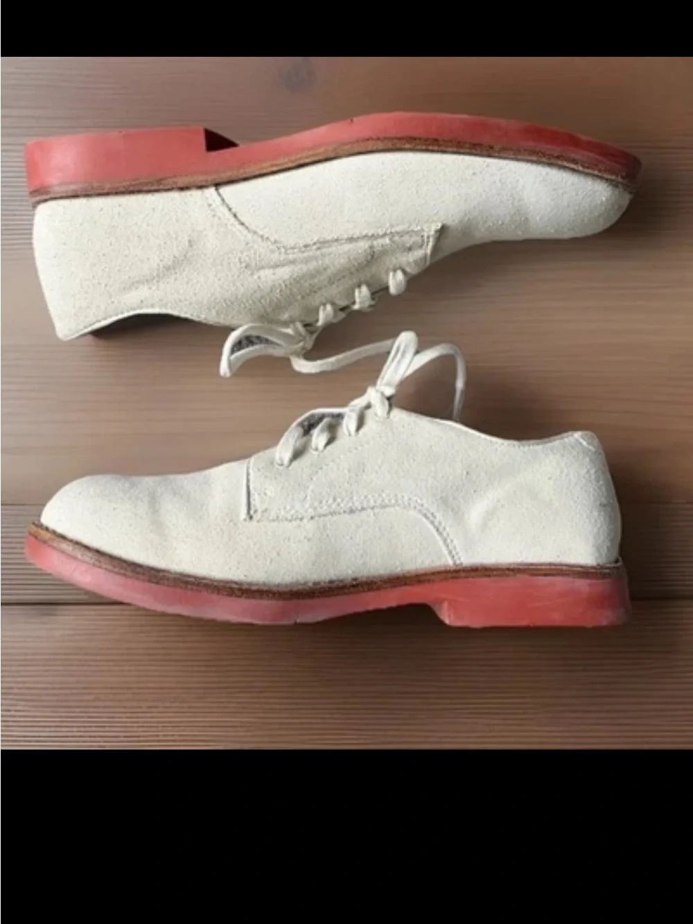 RALPH LAUREN Oxfords Youth Boys Size 4 Ivory Barton Suede Loafers Lace Up Preppy